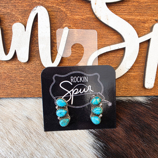 The Madison Cluster Turquoise Earrings