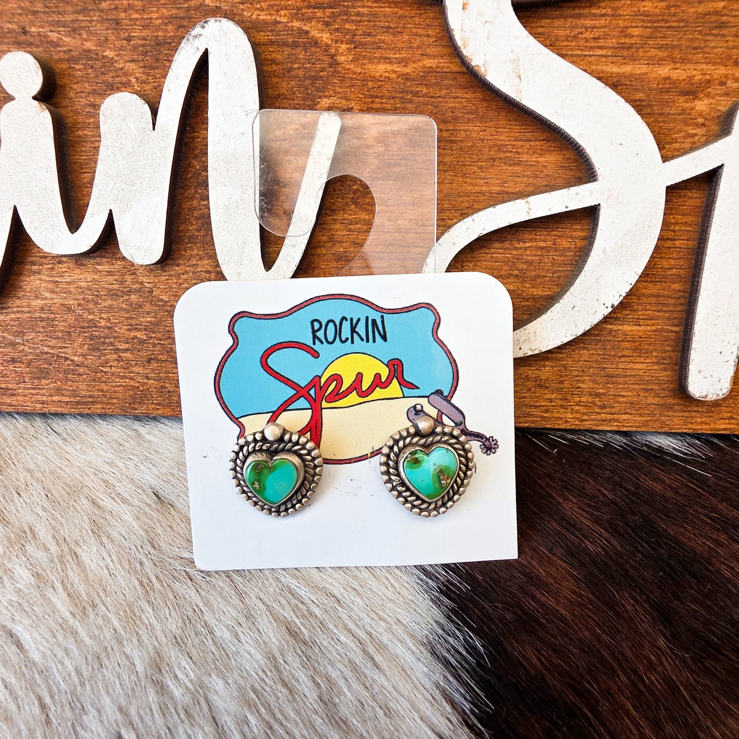 The Turquoise Heart Studs