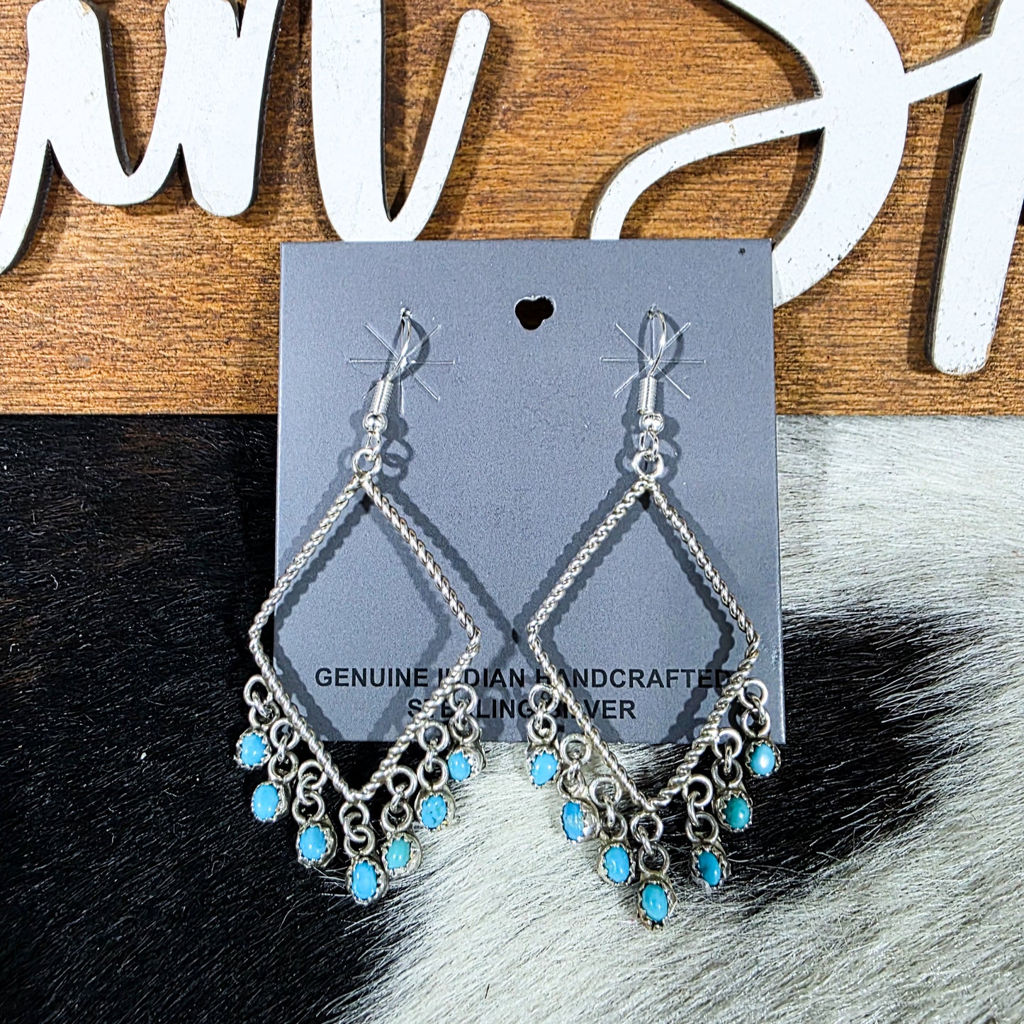 The Turquoise Diamond Chandelier Earrings