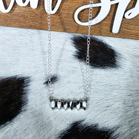The Shawnee White Buffalo Bar Necklace