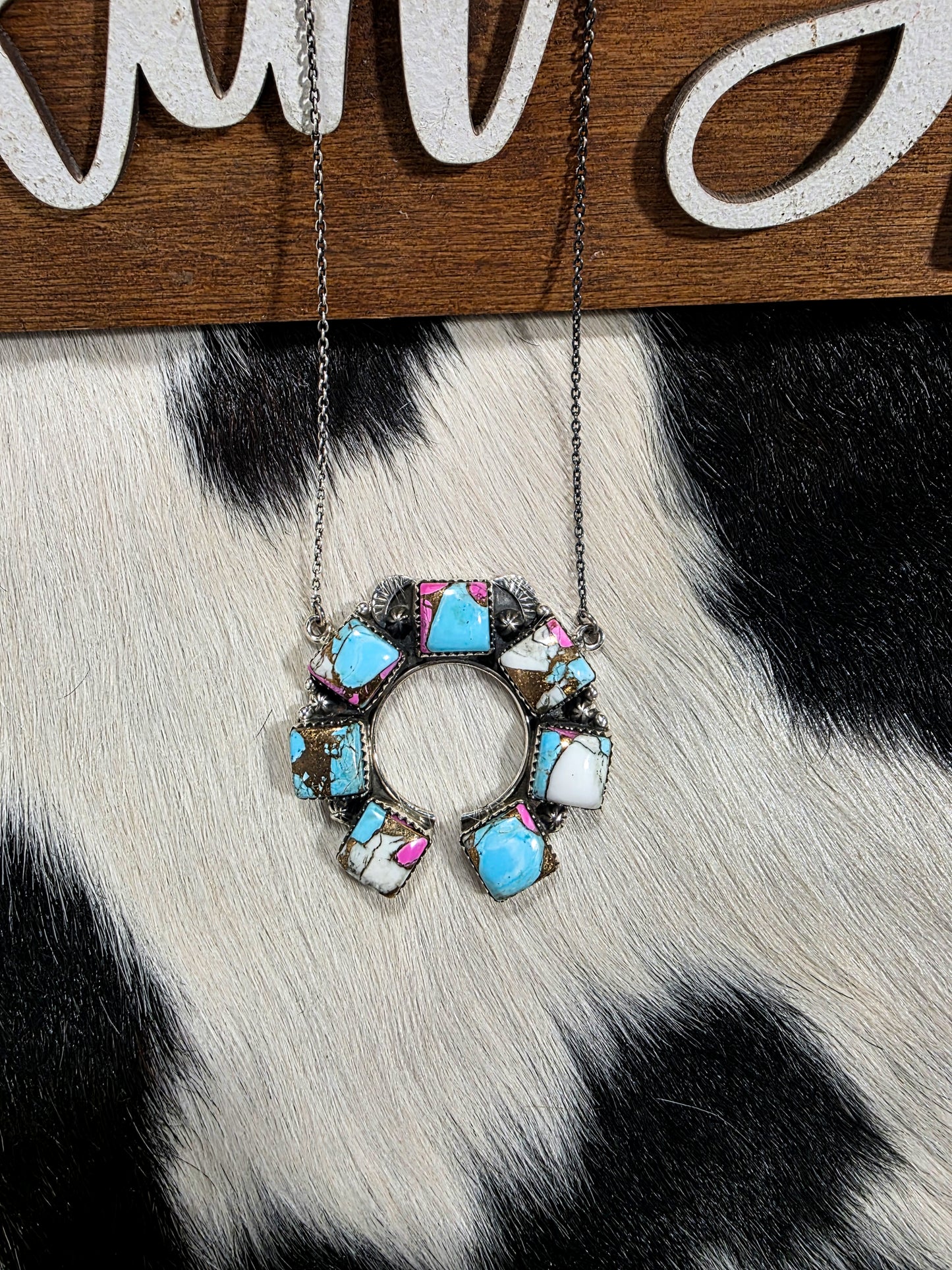 The Squared Cotton Candy Naja Necklace