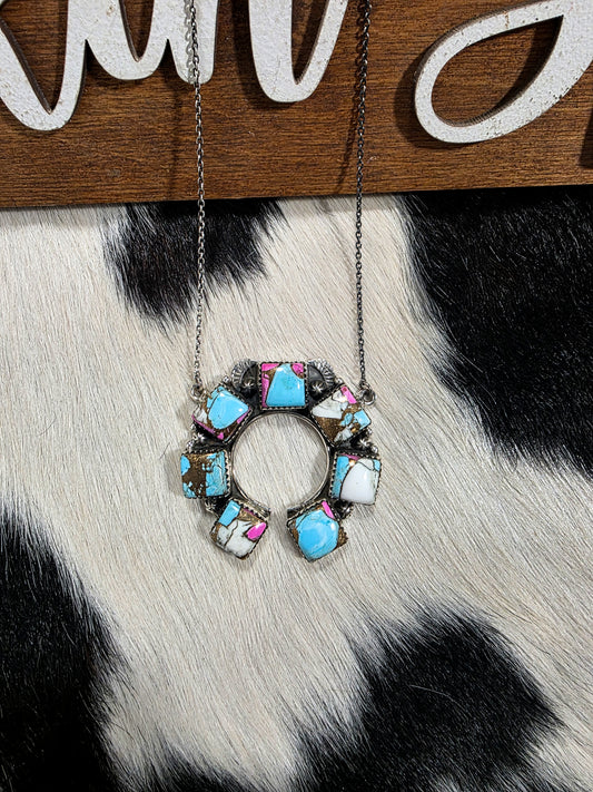 The Squared Cotton Candy Naja Necklace