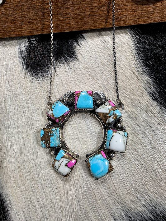 The Squared Cotton Candy Naja Necklace
