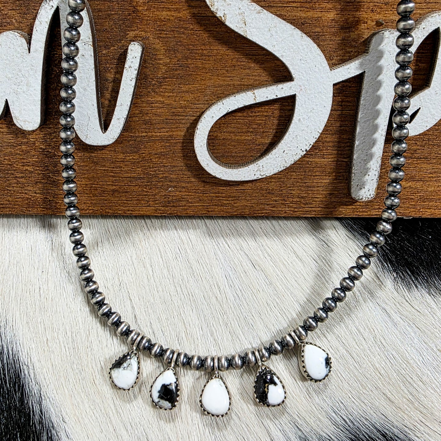 The Big Sky Pearl & White Buffalo Necklace