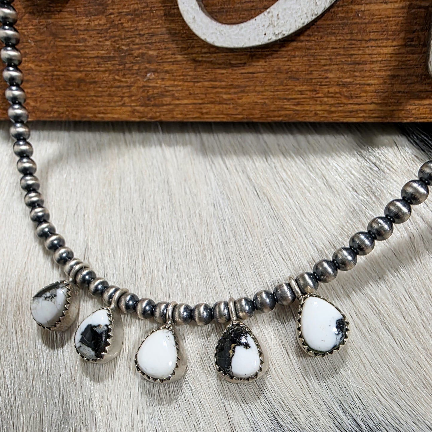 The Big Sky Pearl & White Buffalo Necklace