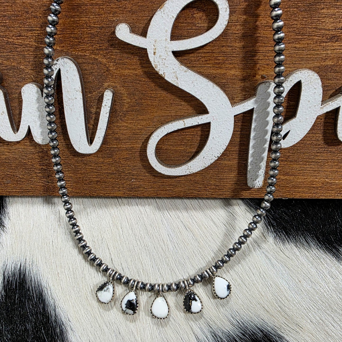 The Big Sky Pearl & White Buffalo Necklace