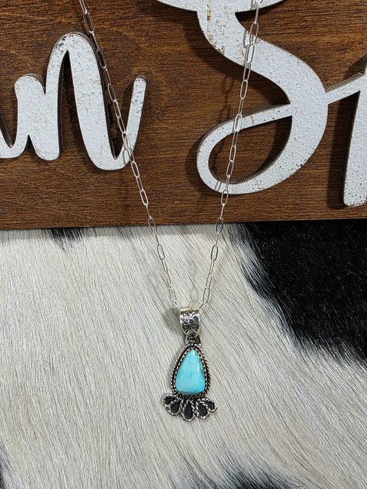 The Kylie Sonoran Blue Turquoise Necklace