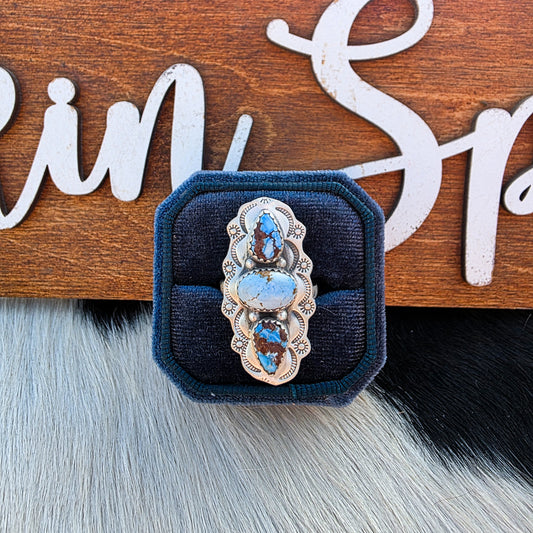 The Jacqueline Adjustable Golden Hills Ring