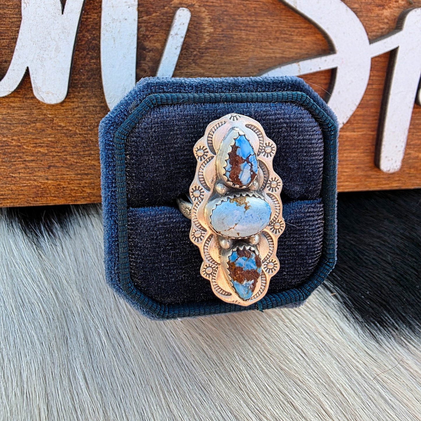 The Jacqueline Adjustable Golden Hills Ring