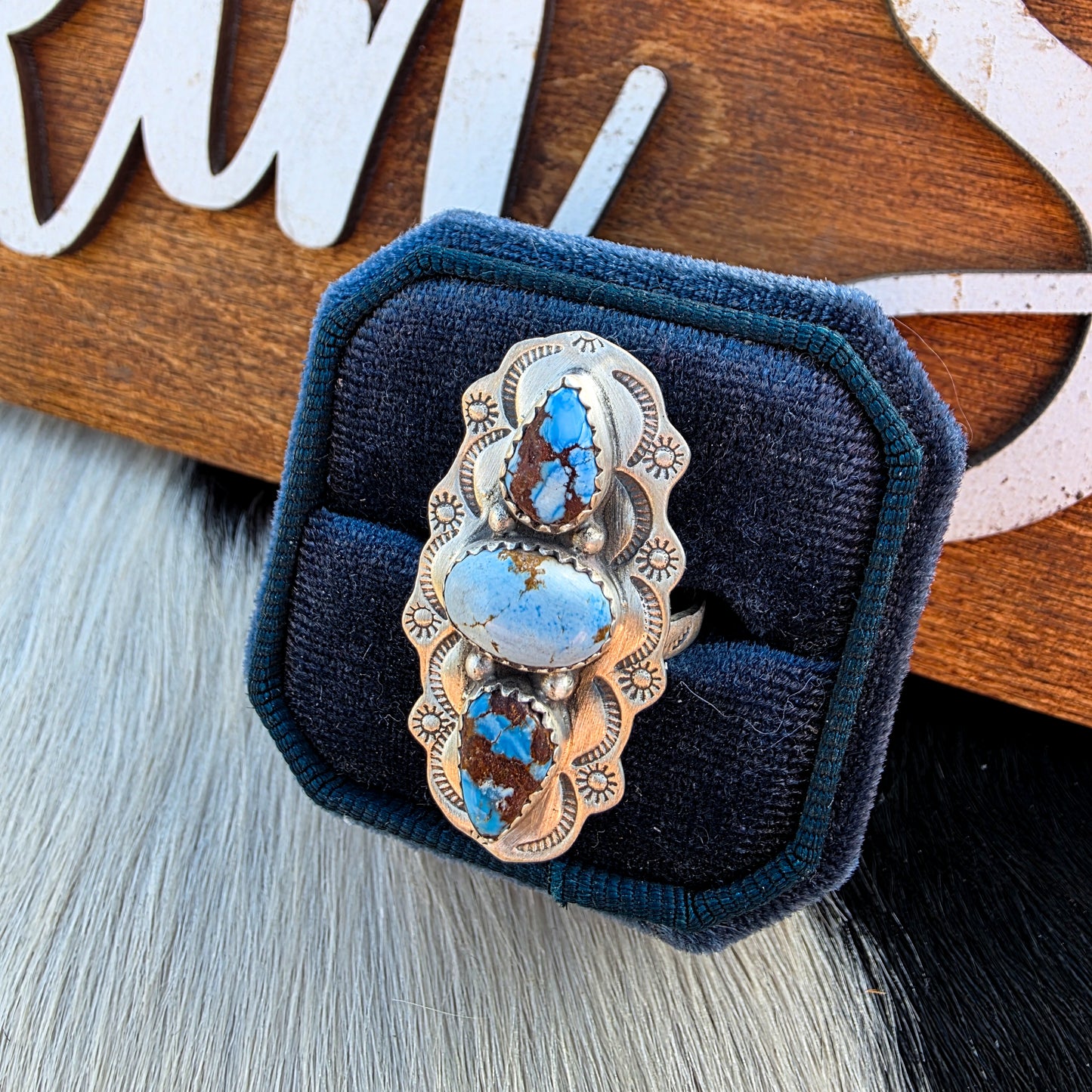 The Jacqueline Adjustable Golden Hills Ring