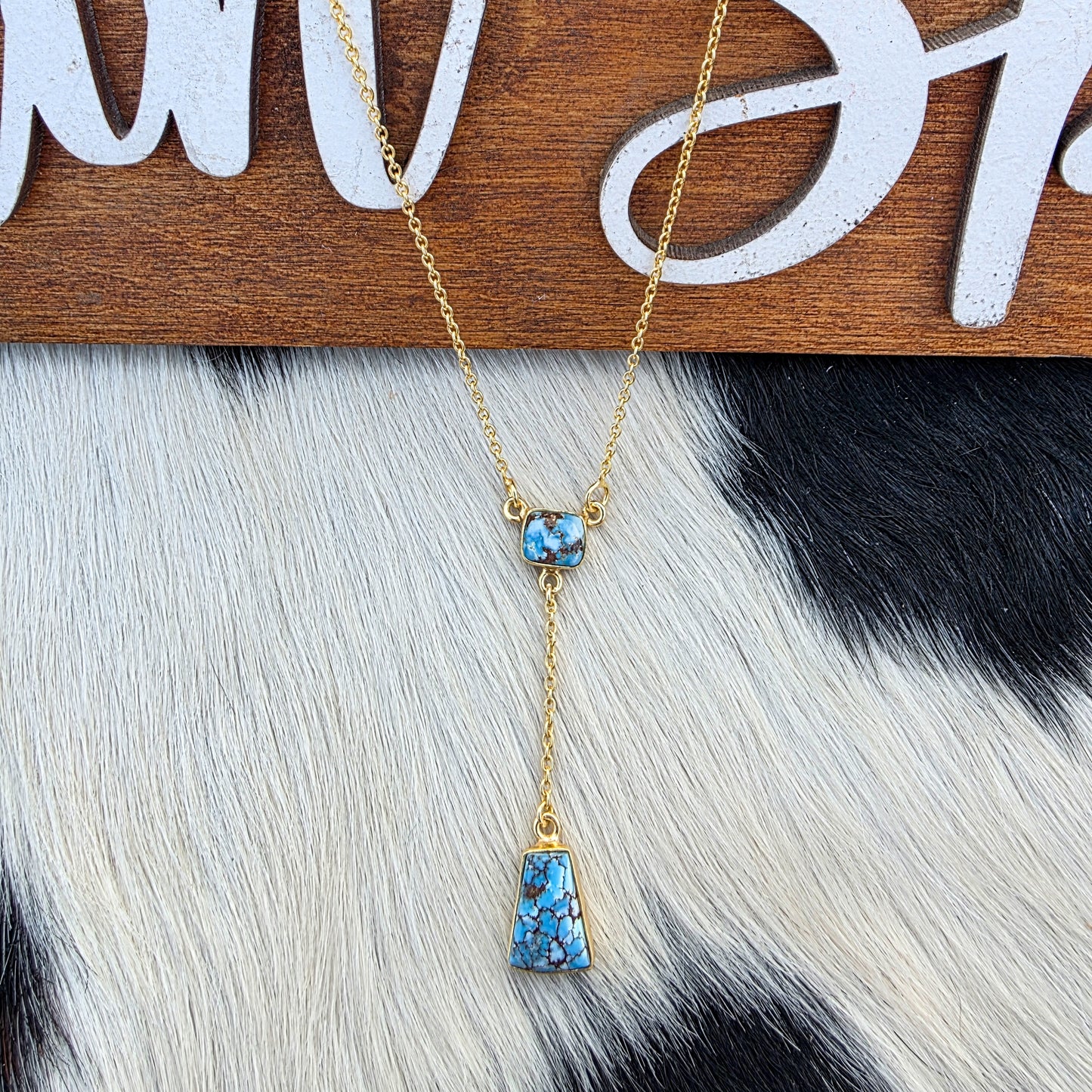 The Victoria Gold Golden Hills Lariat Necklace