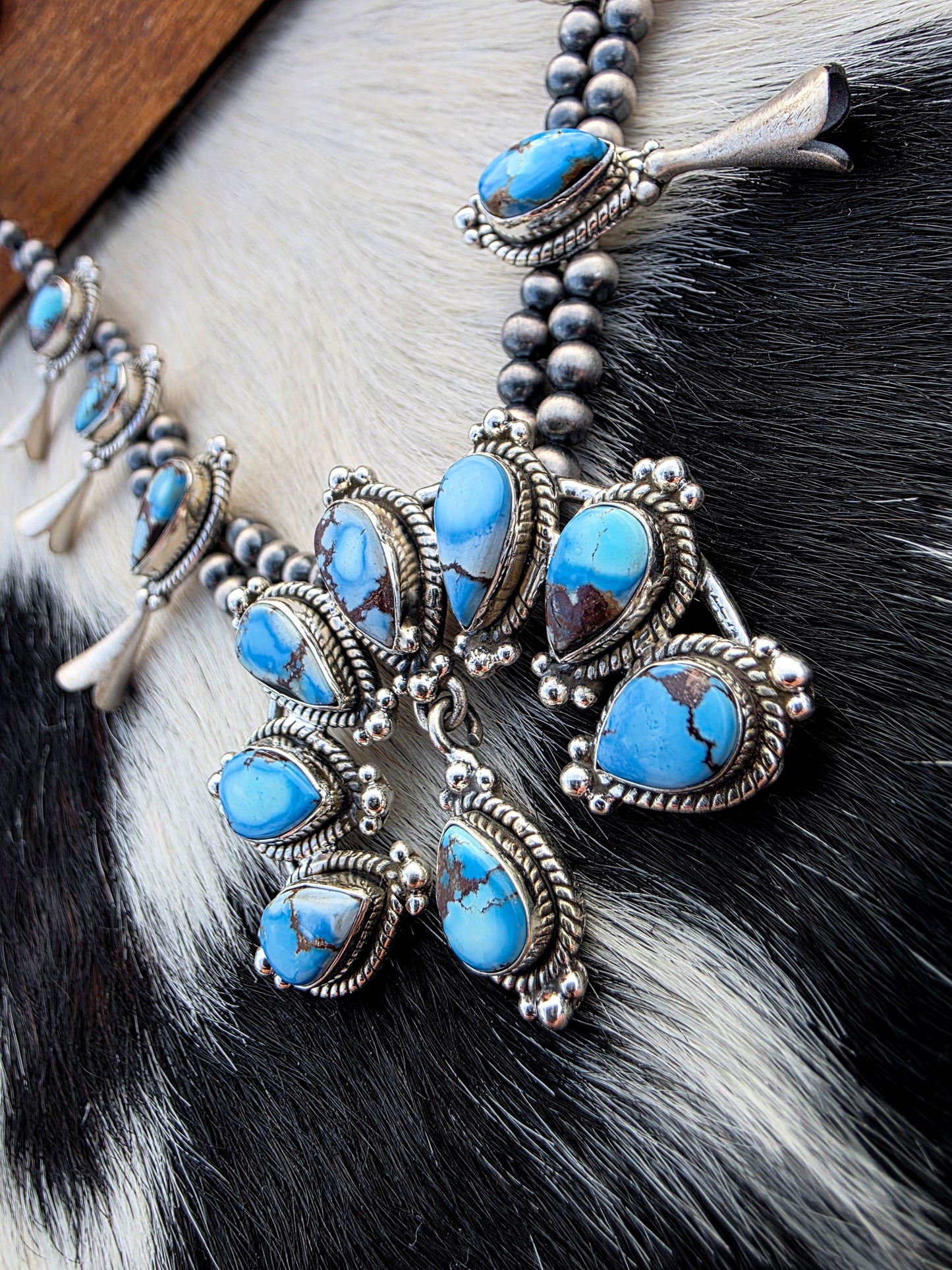 The Queen of Golden Hills Squash Blossom Necklace