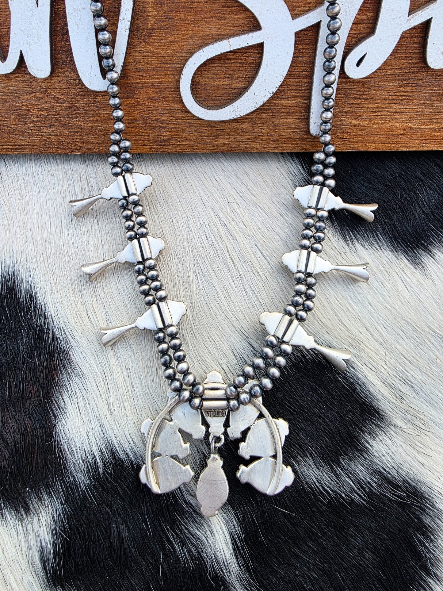 The Queen of Golden Hills Squash Blossom Necklace