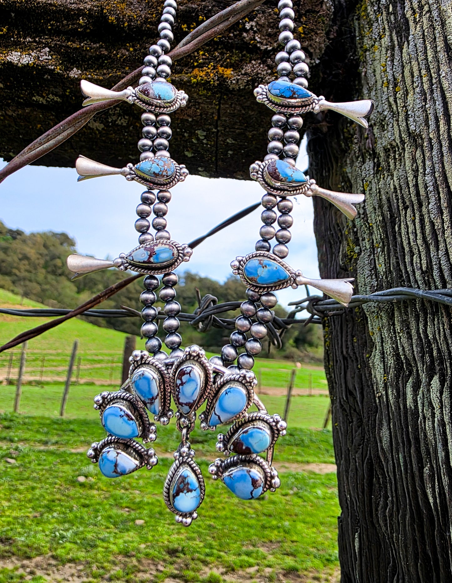 The Queen of Golden Hills Squash Blossom Necklace