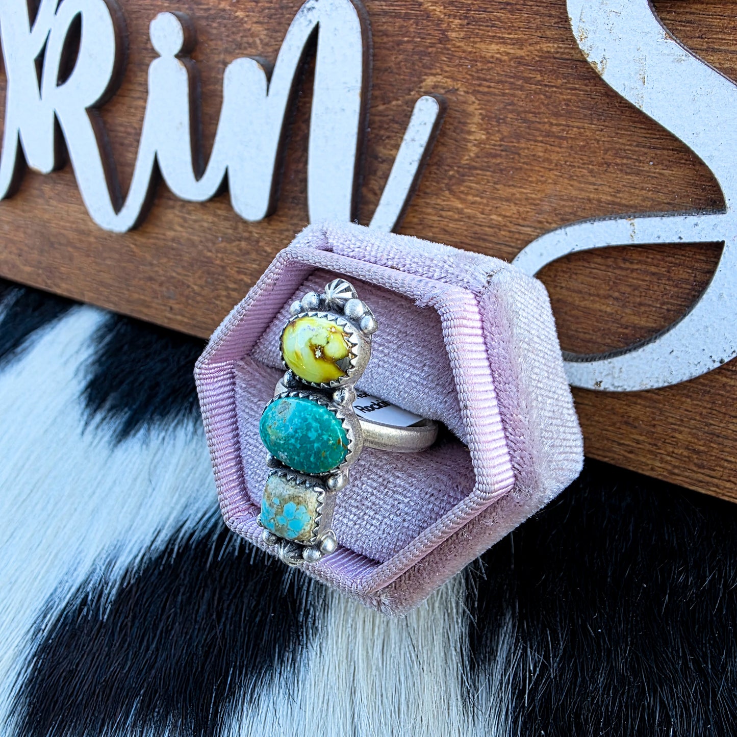 The Savannah Colorful Turquoise Adjustable Ring