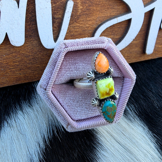 The Marlowe Colorful Adjustable Ring