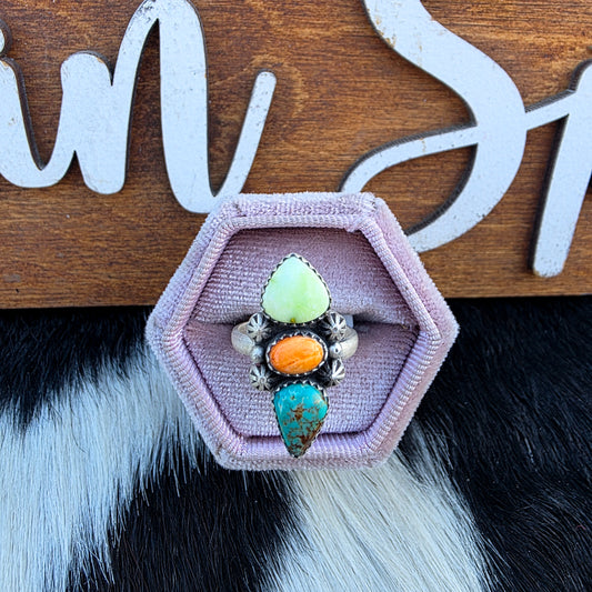 The Harlow Colorful Adjustable Ring