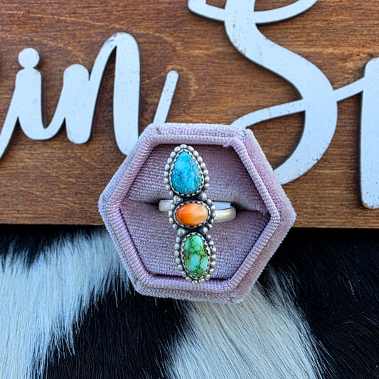The Delilah Colorful Adjustable Ring
