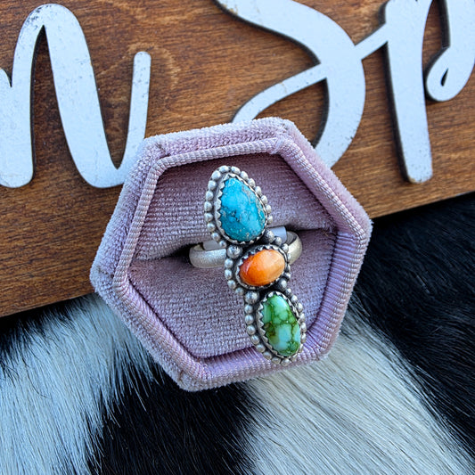 The Delilah Colorful Adjustable Ring