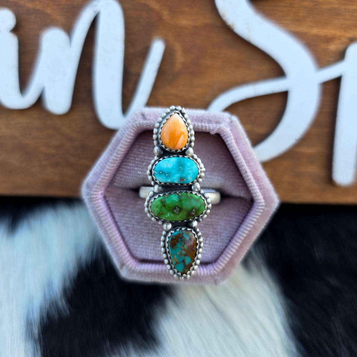 The Sierra Colorful Statement Adjustable Ring