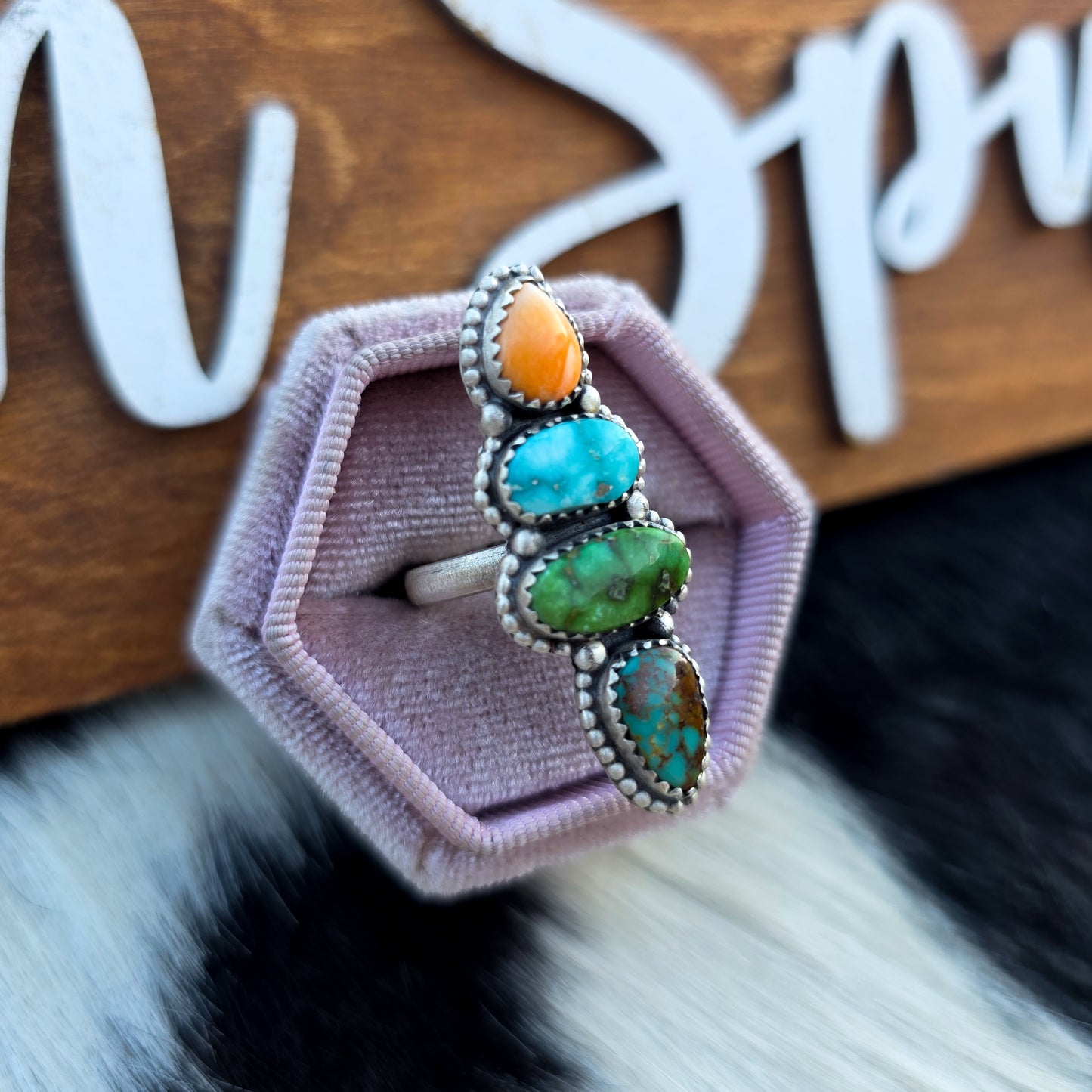 The Sierra Colorful Statement Adjustable Ring