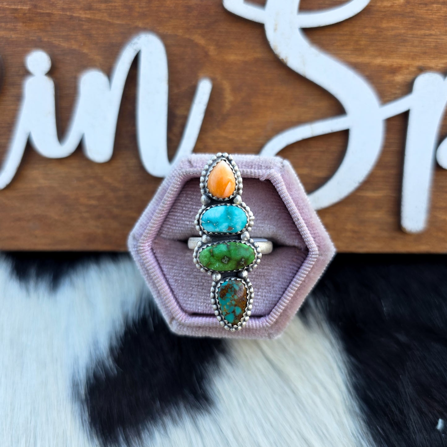The Sierra Colorful Statement Adjustable Ring