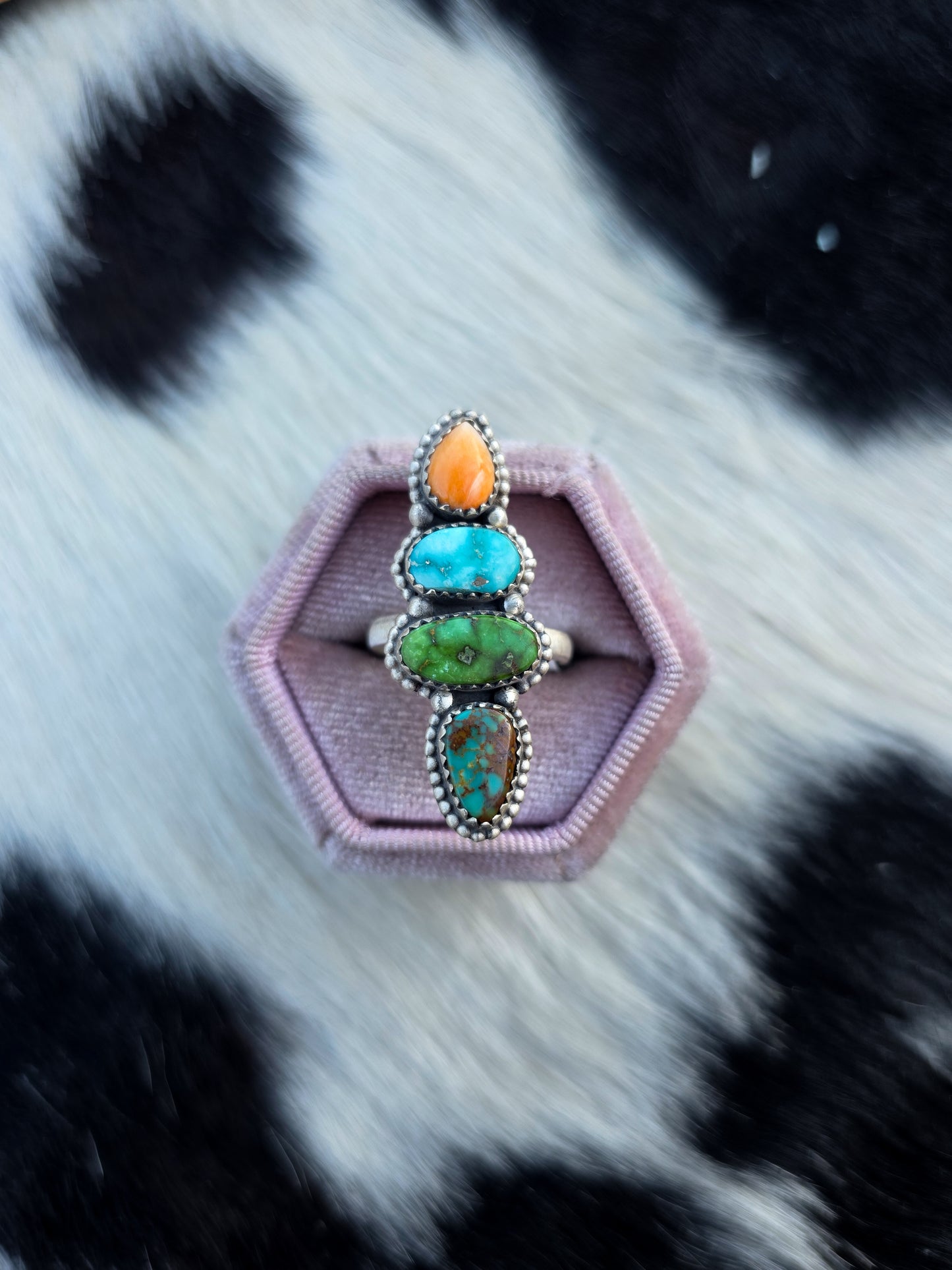 The Sierra Colorful Statement Adjustable Ring