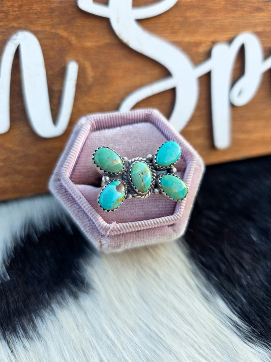 The Mohave Bow Turquoise Adjustable Ring