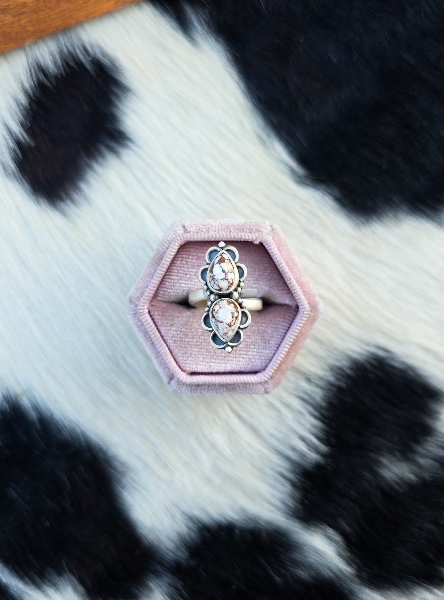 The Blossom Wild Horse Double Stone Adjustable Ring