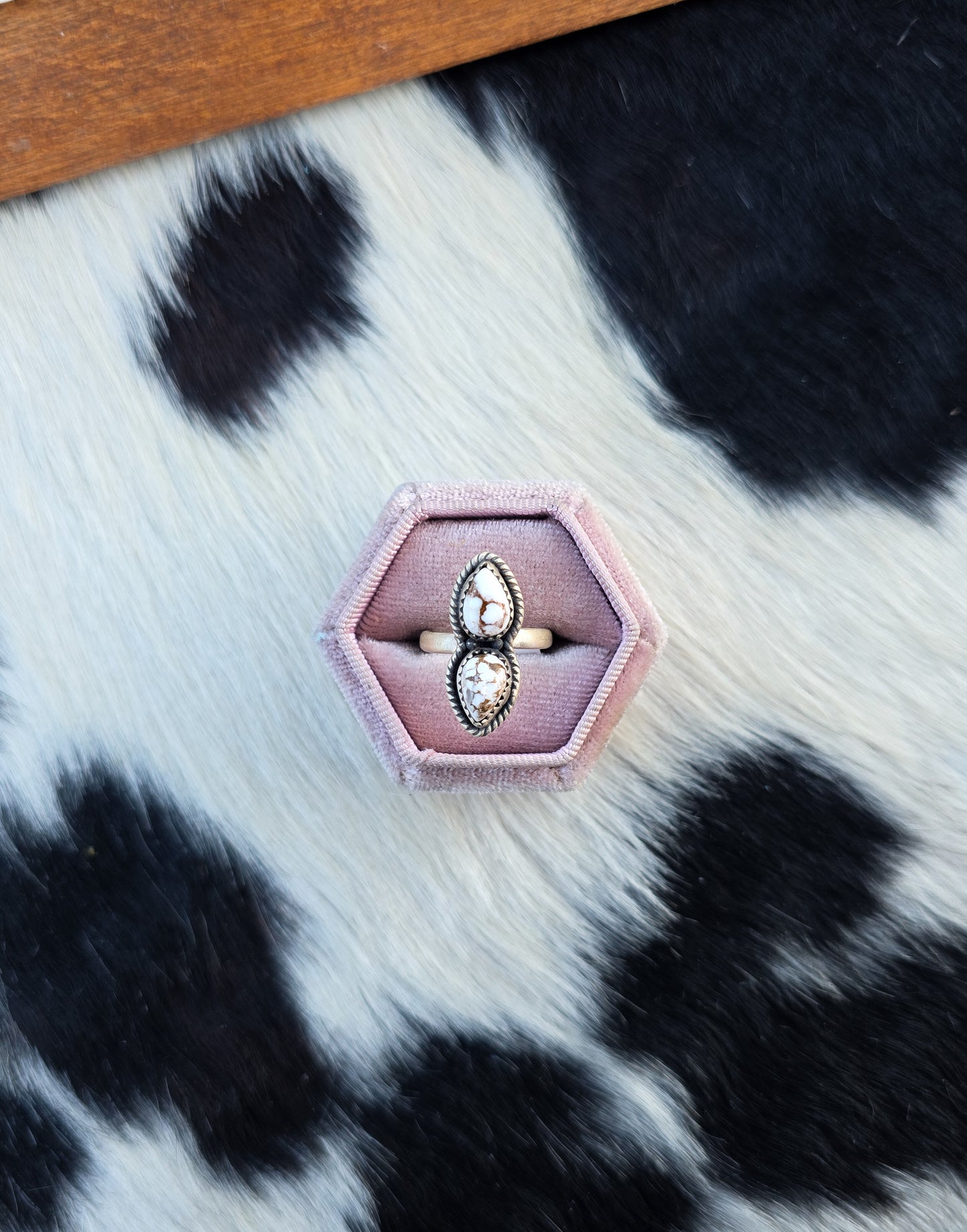 The Dakota ll Wild Horse Double Stone Adjustable Ring