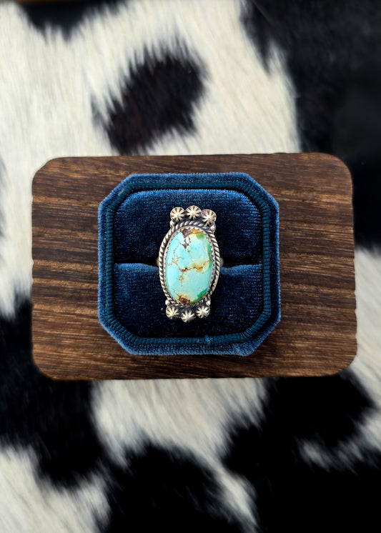 The Elsie Dry Creek Turquoise Adjustable Ring
