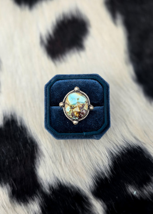 The Aliah Dry Creek Turquoise Adjustable Ring
