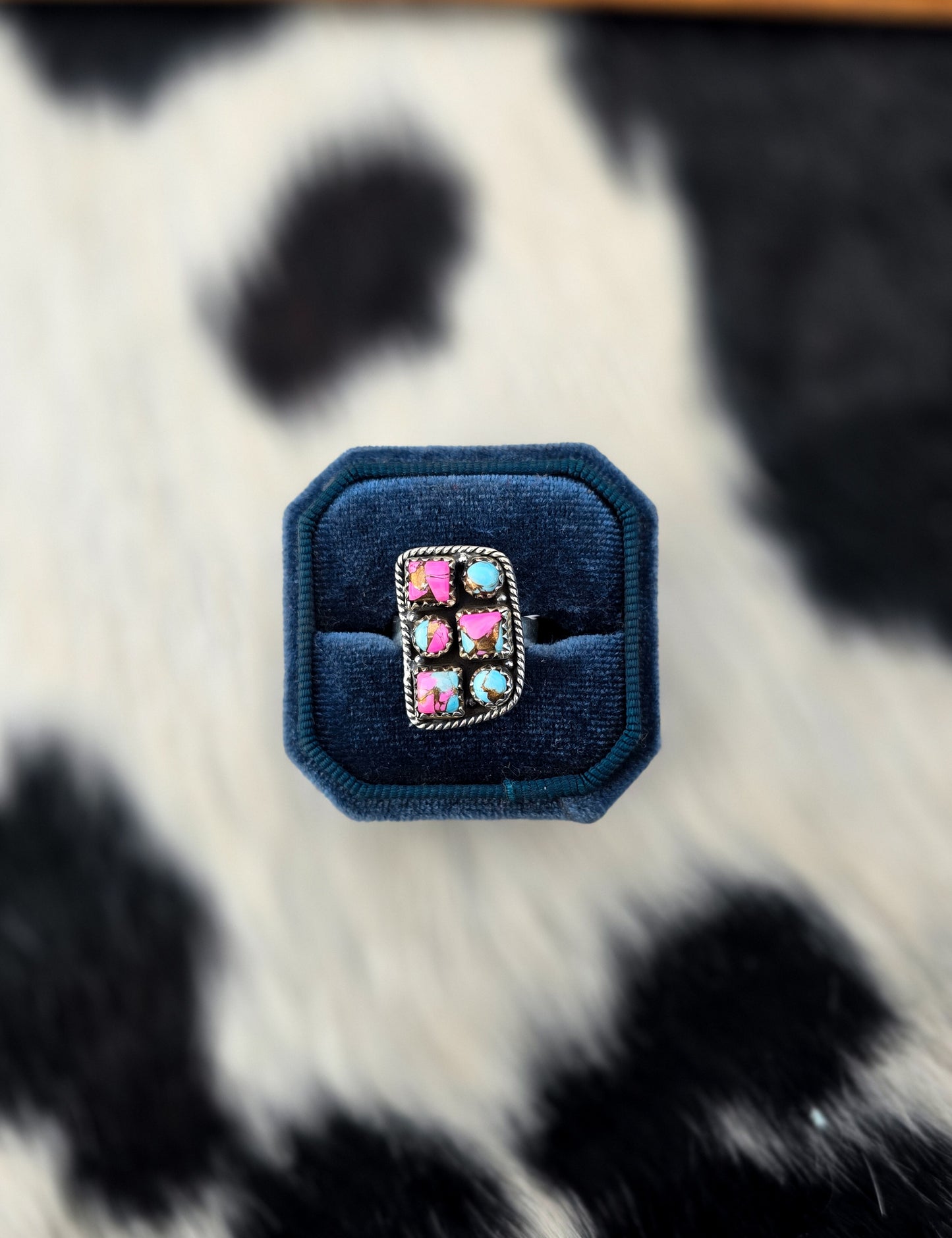 The Vanessa Cotton Candy Adjustable Ring