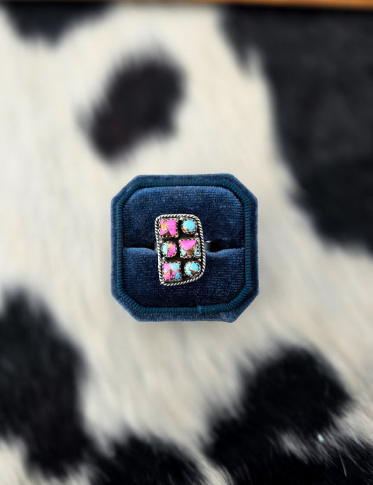 The Vanessa Cotton Candy Adjustable Ring