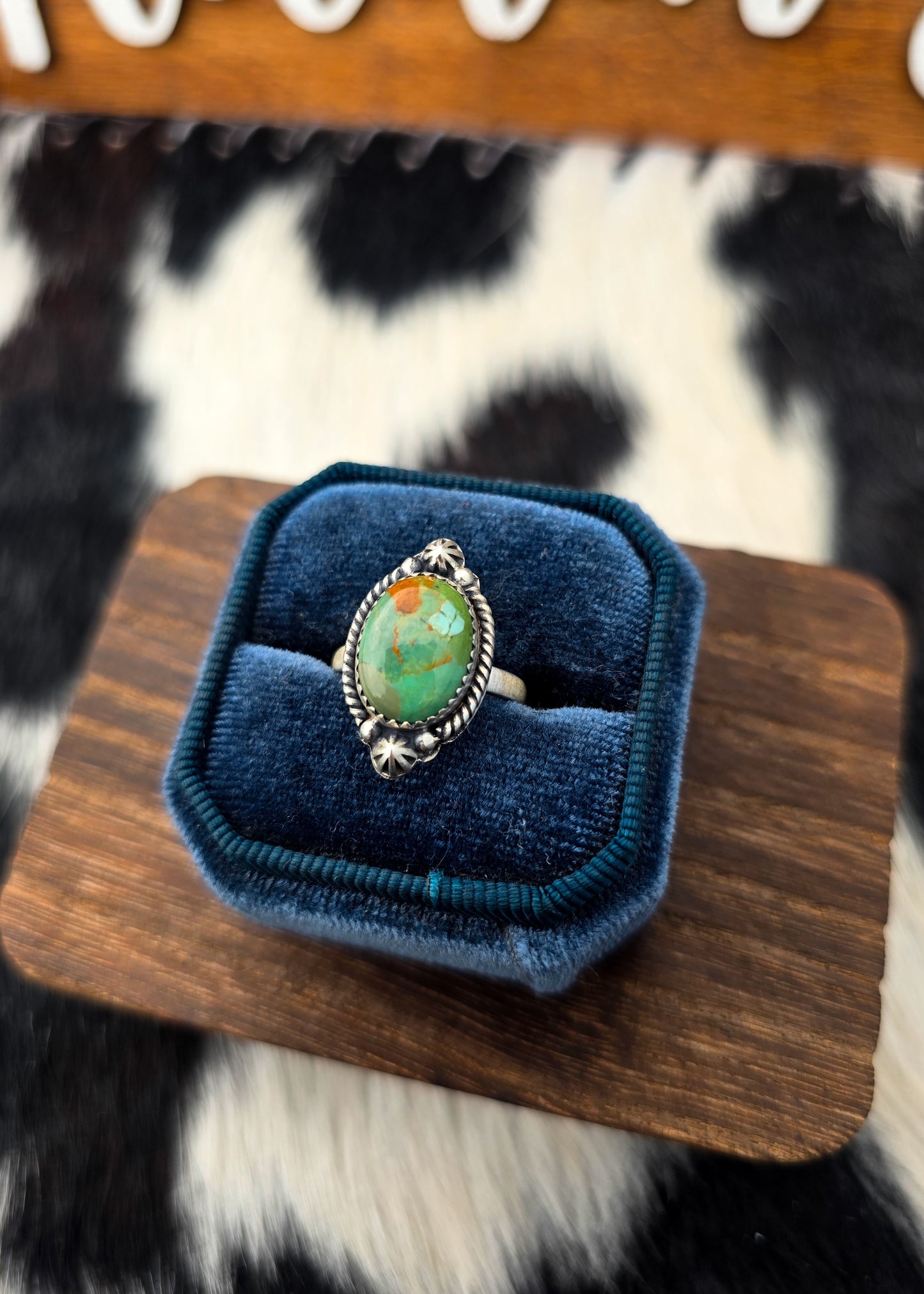 The Cora Mohave Turquoise Adjustable Ring