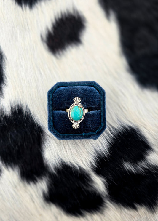 The Brooklyn Turquoise Adjustable Ring