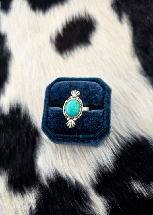 The Brooklyn Turquoise Adjustable Ring
