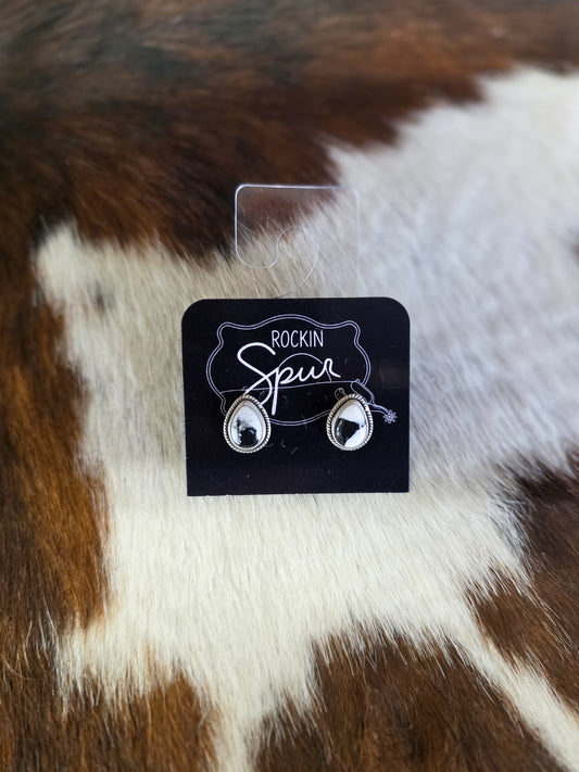 The Alpine White Buffalo Stud Earrings