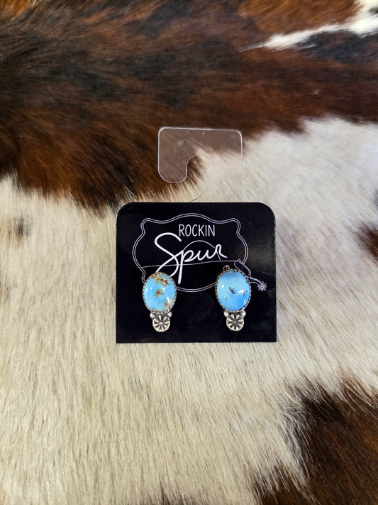 The Islands Golden Hills Turquoise Stud Earrings