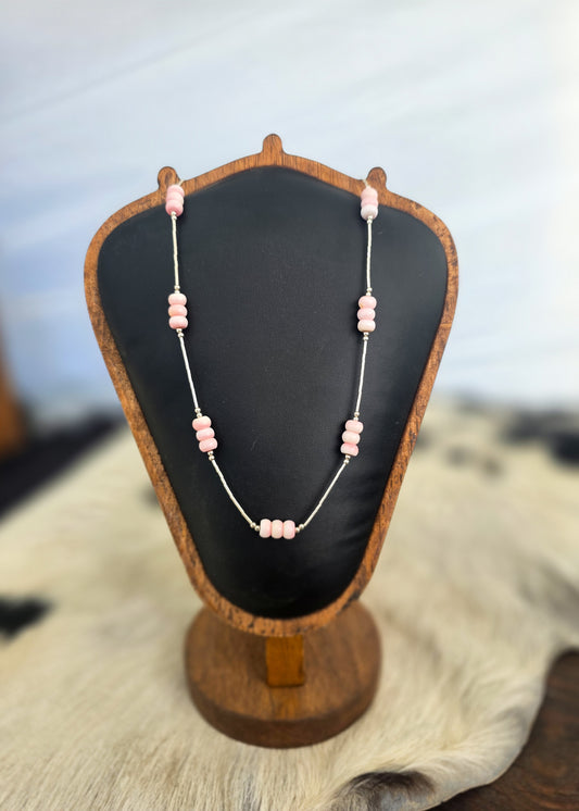 The Pink Conch Liquid Silver Necklace