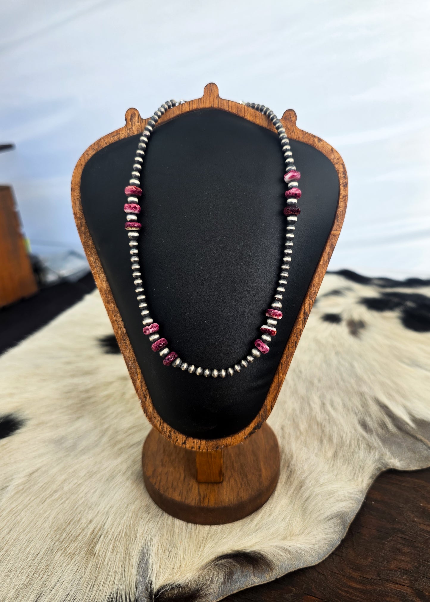The Purple Spiny Sterling Silver Pearl Necklace