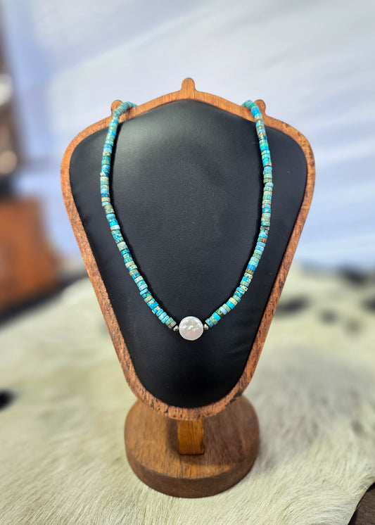 The Turquoise & Pearl Necklace