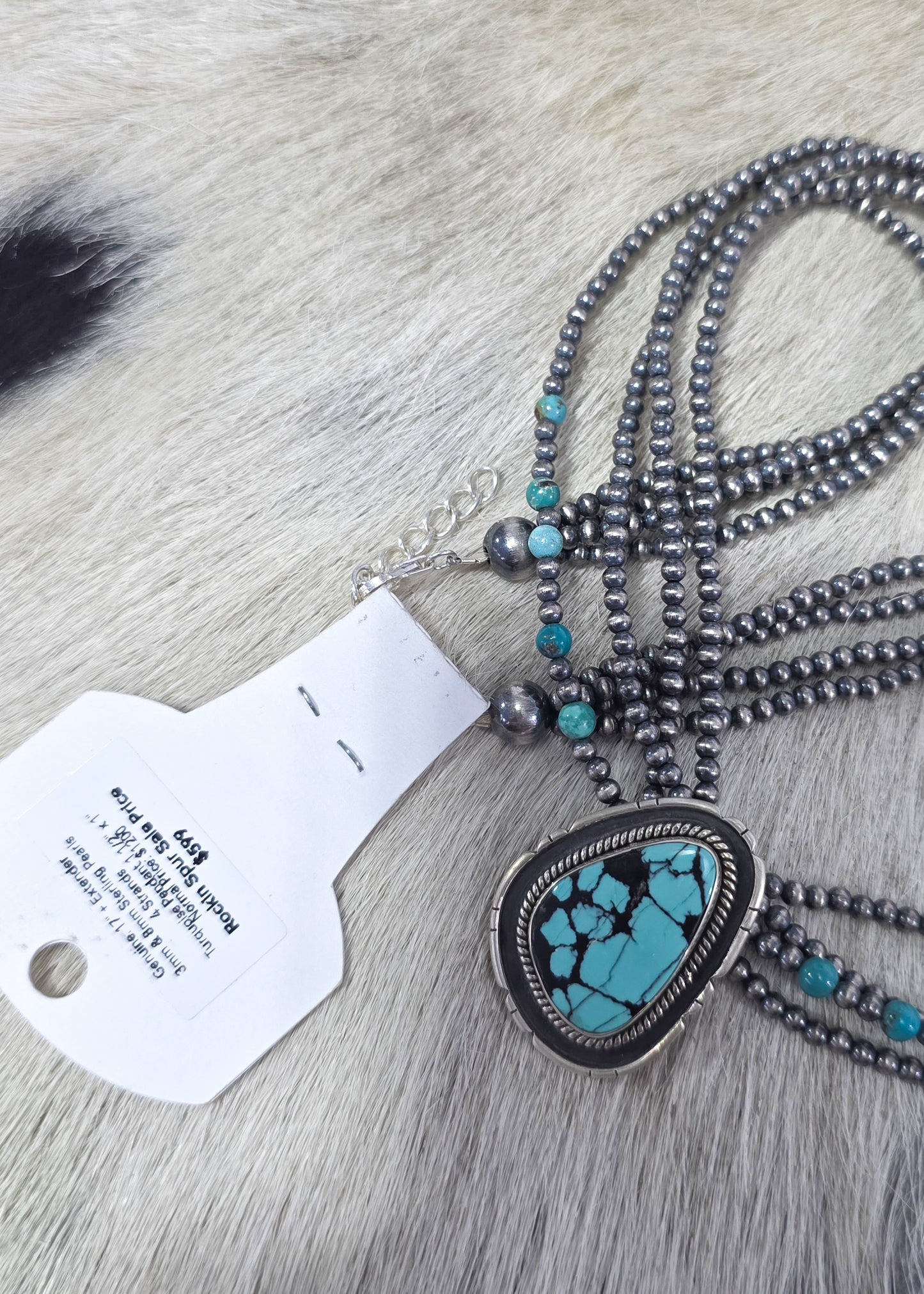 The Hailey Sterling Pearl & Turquoise Necklace