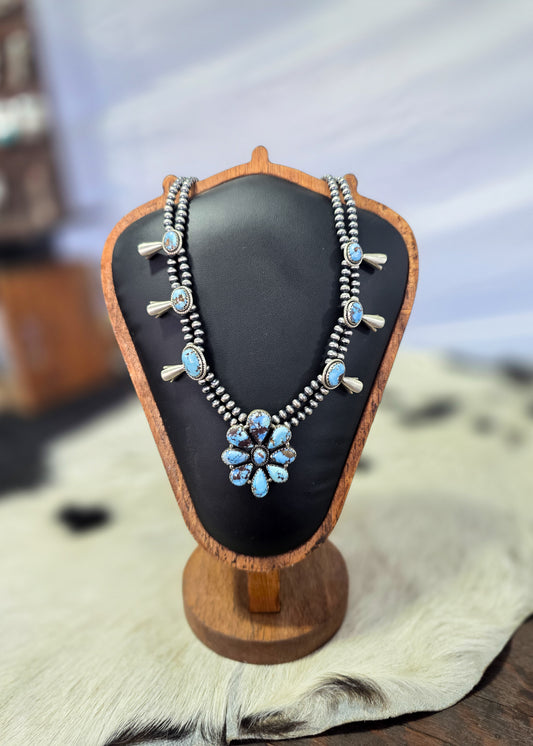 The Blossom Golden Hills Sterling Silver Pearls Statement Necklace