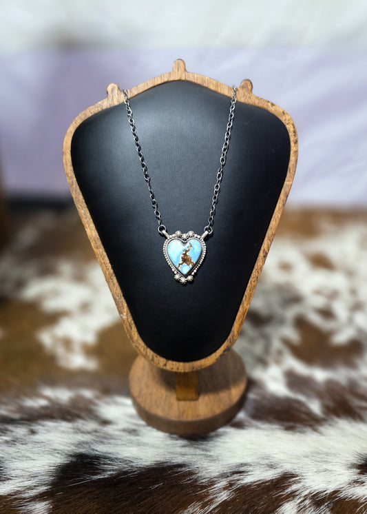 The Elizabeth Golden Hills Heart Necklace