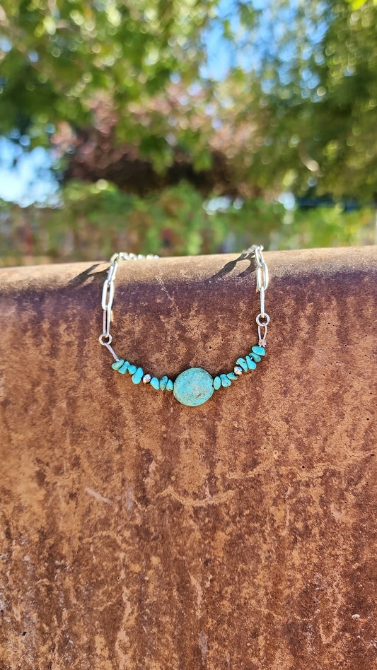 The Abigail Genuine Turquoise & Pearl Necklace